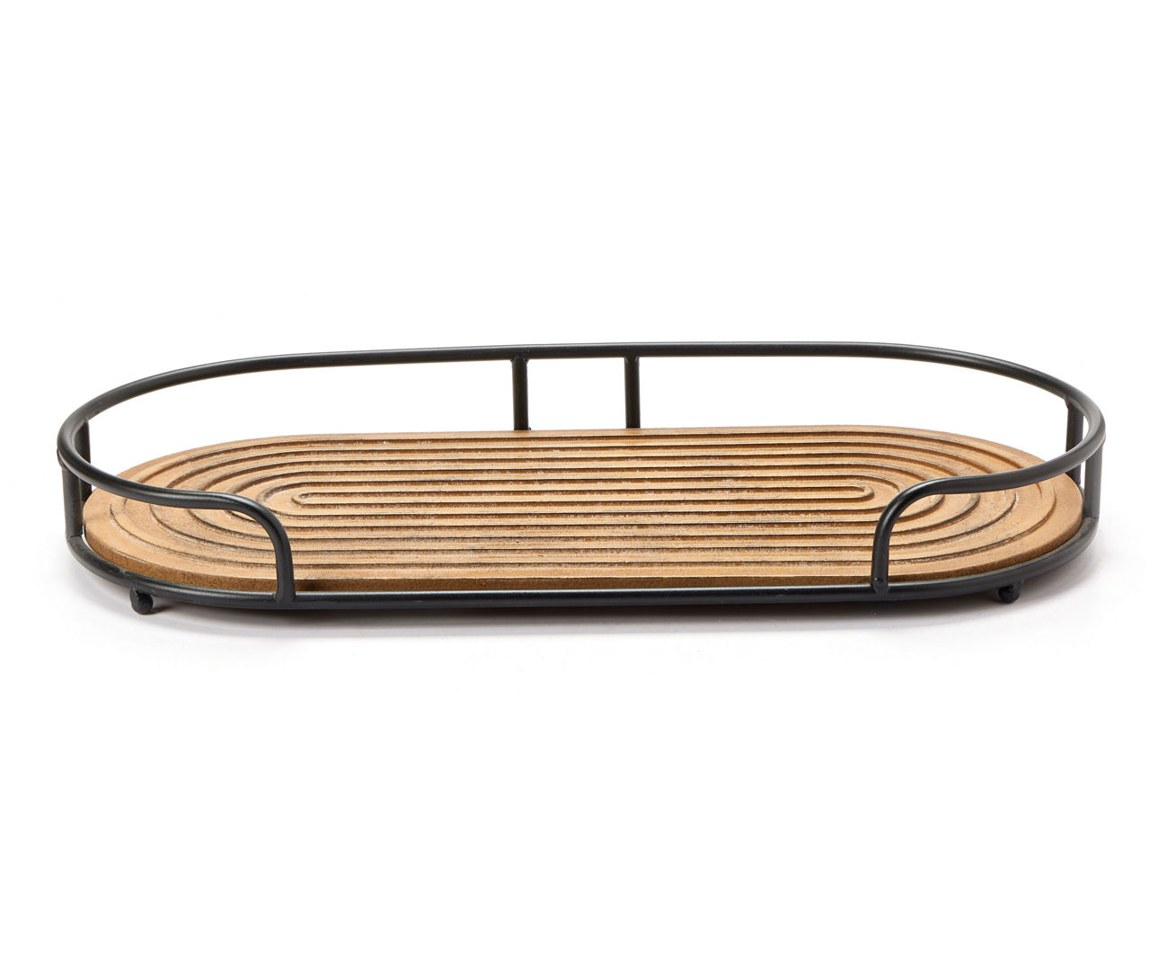 Broyhill 15" Wood & Metal Decorative Tray Big Lots