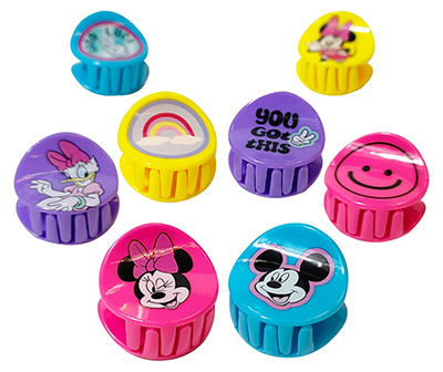 Pink, Yellow & Blue Minnie Mouse 8-Piece Claw Clip Set