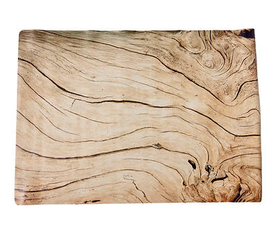 Brown Wood Print Desk Mat, (34