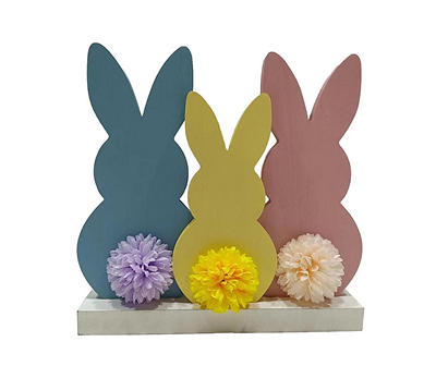 Floral Tail Bunny Tabletop Decor