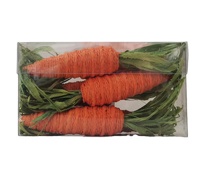 Orange Fabric Carrot Bowl Filler, 6-Pack