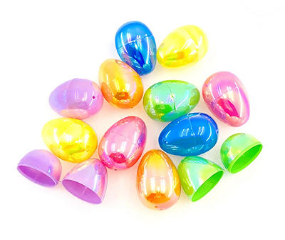 Iridescent Fillable Easter Eggs, 12-Pack
