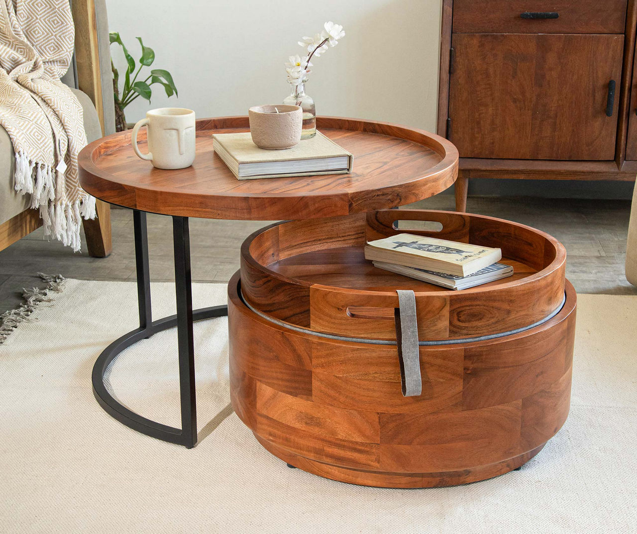 Big lots round coffee table discount