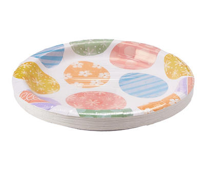 Colorful Egg Paper Dessert Plates, 32-Count