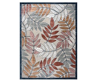 Multi-Color Tropic Floral Patio Rug, (8' x 10')