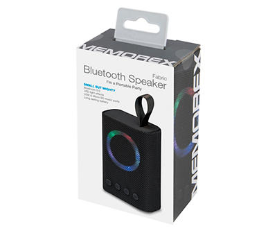 Black Portable Fabric Bluetooth Speaker