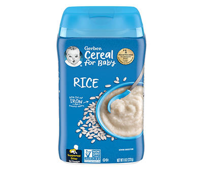 Gerber 1st Foods Cereal for Baby Baby Cereal, Rice, 8 oz Canister