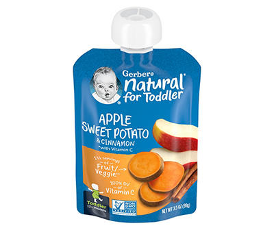 Gerber Baby Apple Sweet Potato, Clean Label Project, 3.5 Oz Pouch
