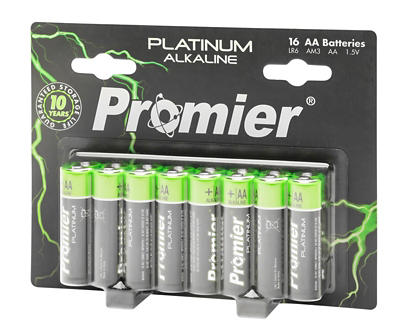 Platinum AA Alkaline Batteries, 16-Count
