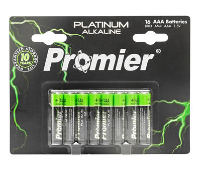 Platinum AAA Alkaline Batteries, 16-Count