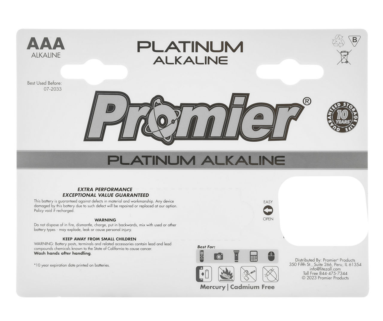 Platinum AAA Alkaline Batteries, 16-Count
