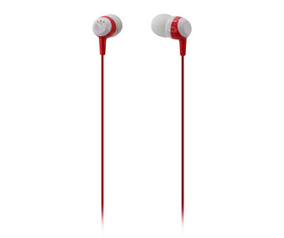 Base Red & White Wired Earbuds