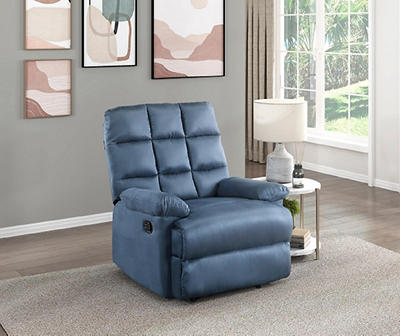 Colin Blue Tufted Recliner