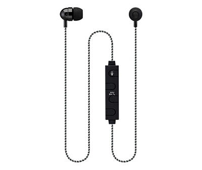 Black Wired Bluetooth Earbuds