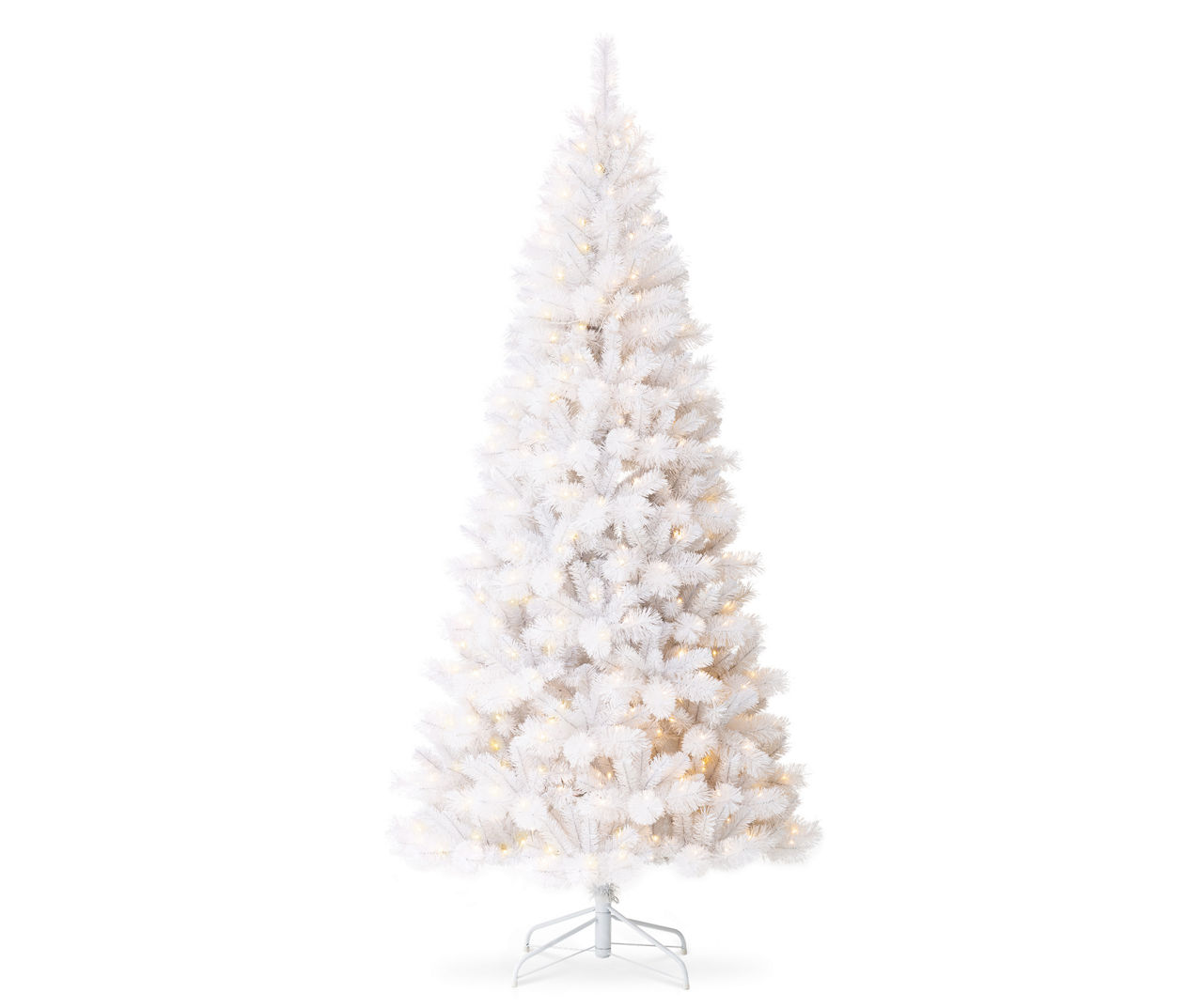8' White Pine Slim Pre-Lit Artificial Christmas Tree with Warm White Lights