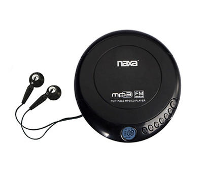 Black CD Player with FM Radio