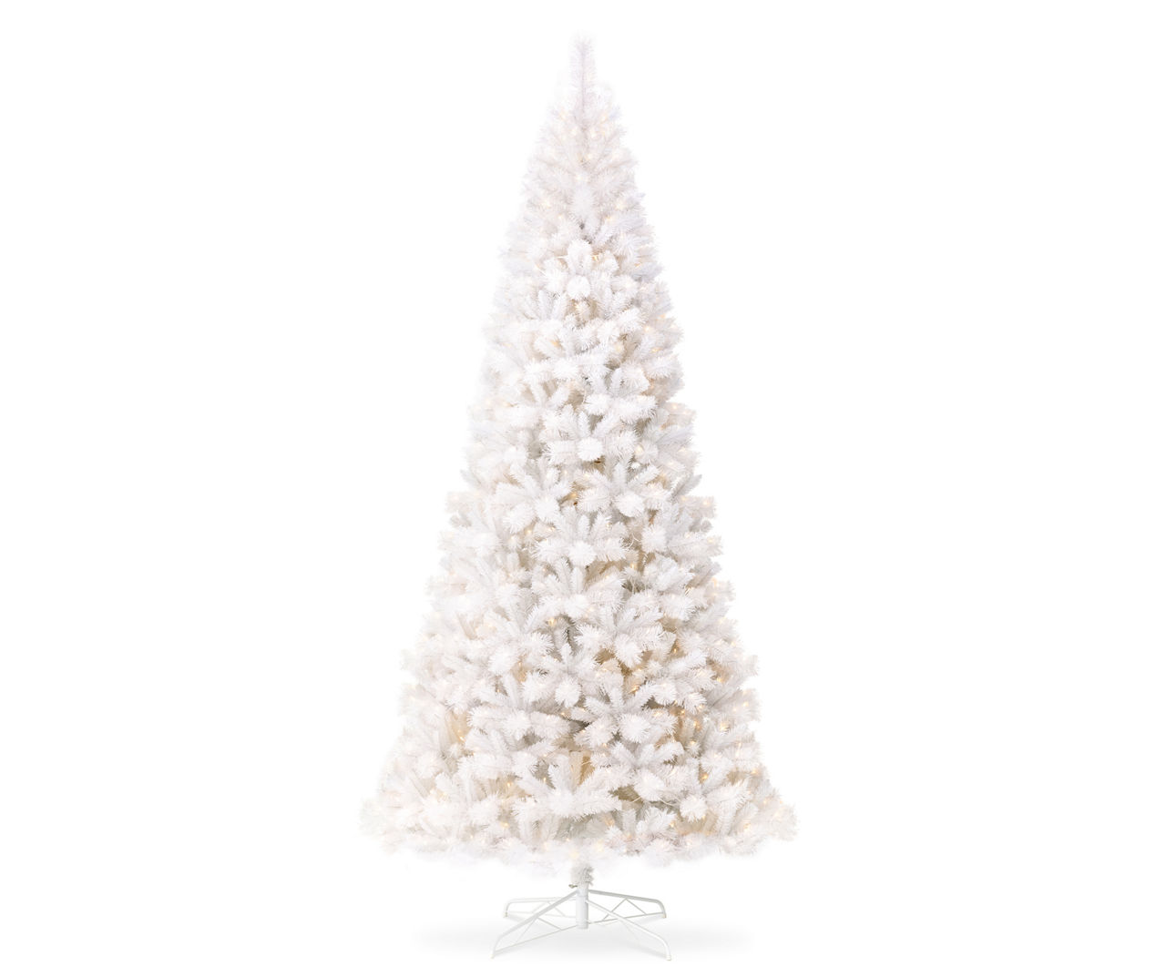 Glitzhome 10' White Pine Slim PreLit Artificial Christmas Tree with 3