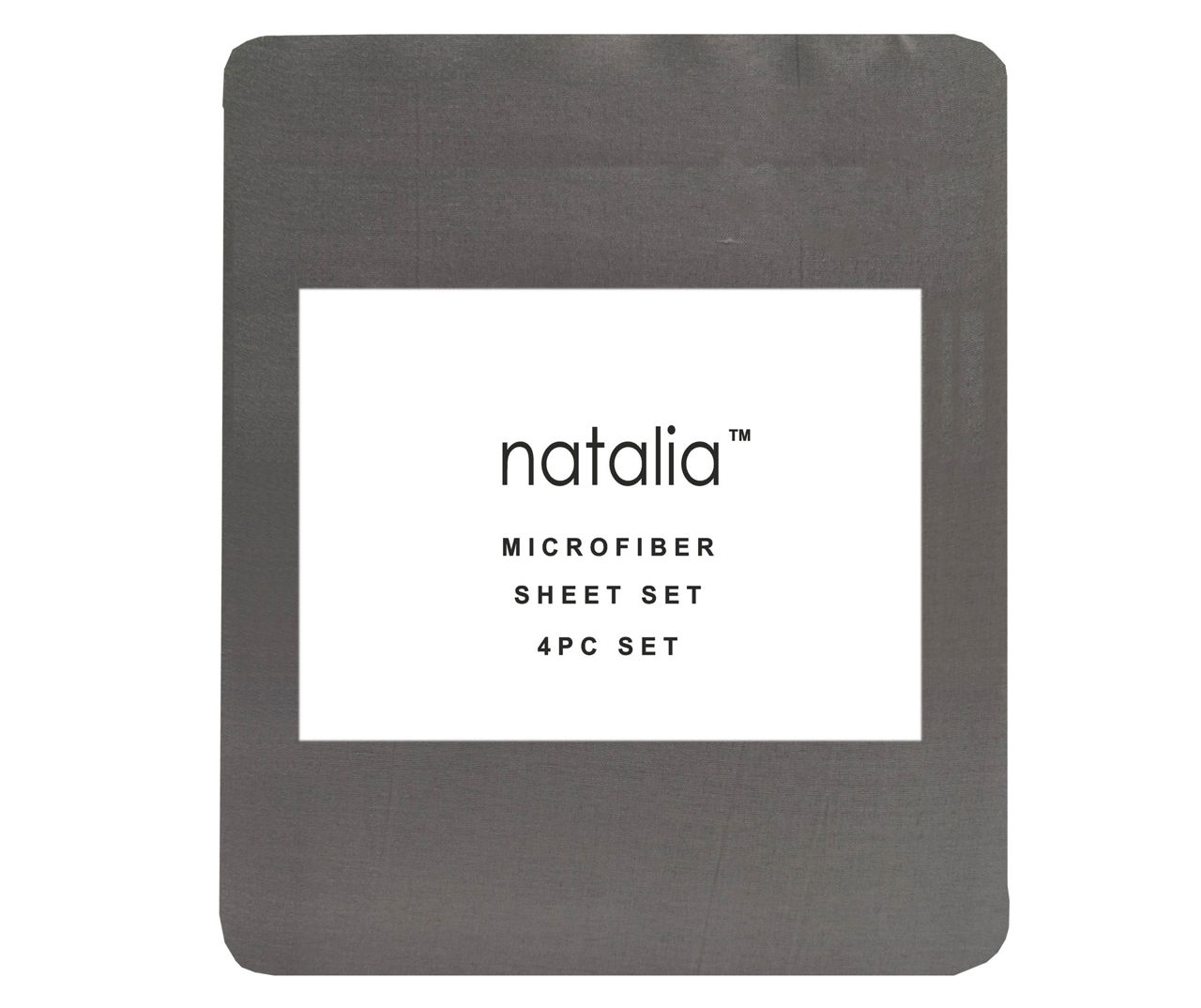 Charcoal Microfiber Queen 4-Piece Sheet Set