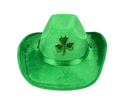 Green Shamrock Cowboy St. Patrick's Day Hat