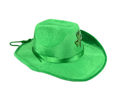 Green Shamrock Cowboy St. Patrick's Day Hat