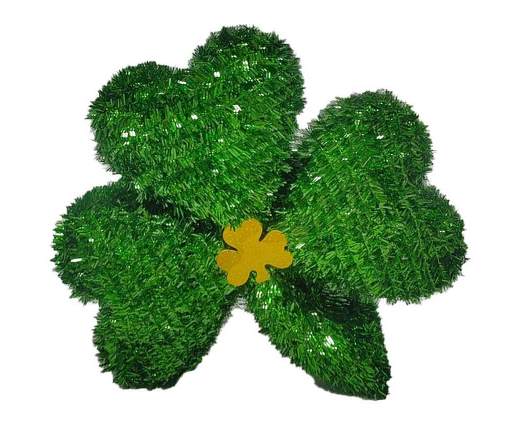 Green Tinsel Shamrock Tabletop Decor Big Lots