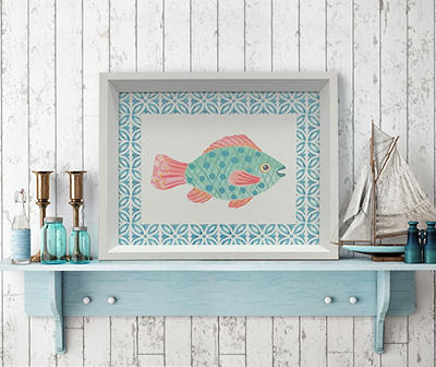 Fish & Tile Framed Wall Art