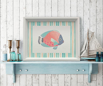Fish & Stripe Framed Wall Art
