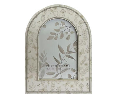 Beige Floral Arch Photo Frame, (4" x 6')
