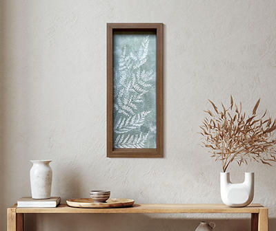 Fern Left Side Framed Paper Wall Art, (8" x 20")