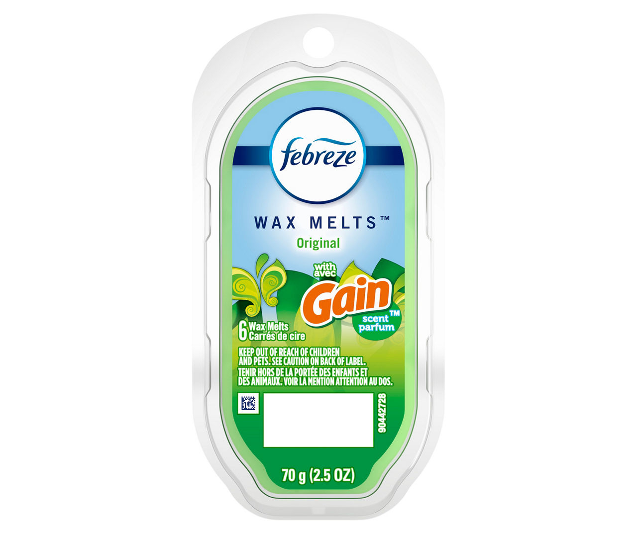 Febreze Wax Melts Air Freshener, Gain Original Scent, (4 packs, 6 count  each)