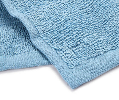 White & Blue Washcloths, 12-Pack