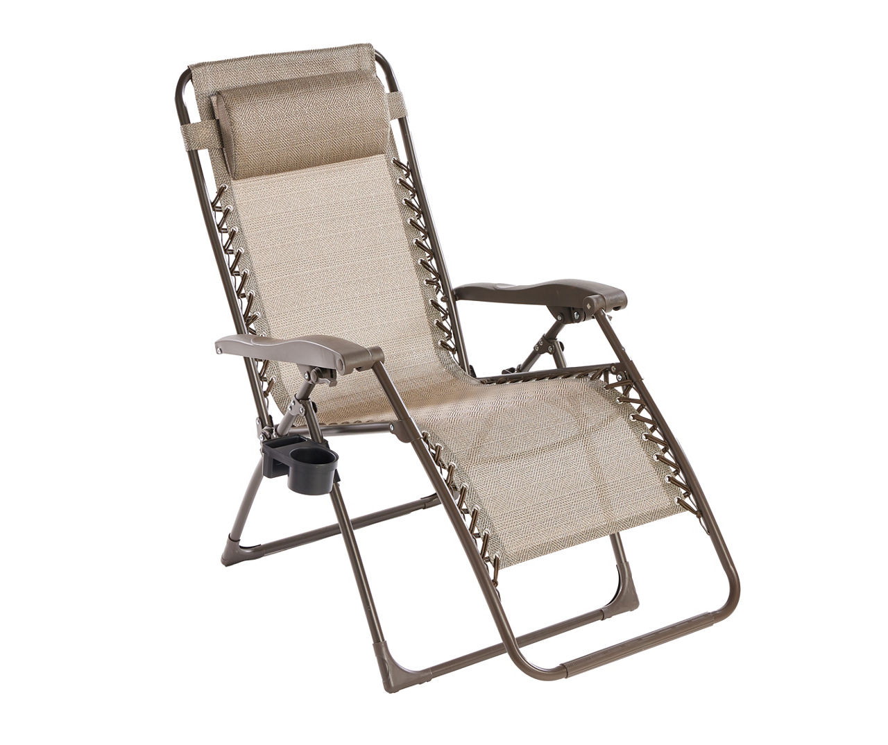 Wilson & fisher gray cheap sling fabric gravity lounger