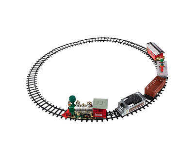 Silver & Red 35-Piece Animated Train Set