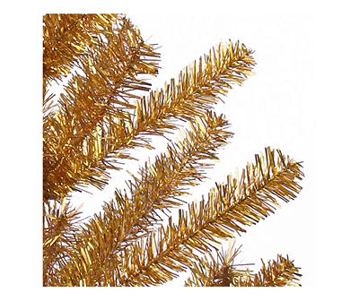 3' Gold Twig Pine Unlit Tinsel Christmas Tree
