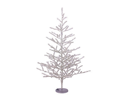 3' Silver Twig Pre-Lit Tinsel Christmas Tree