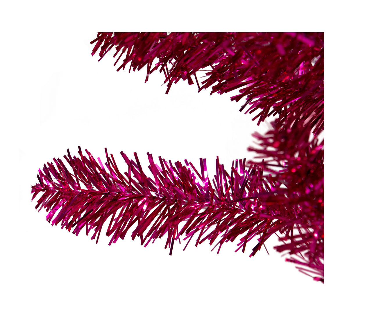 Northlight 9' Pink Metallic Unlit Tinsel Christmas Tree | Big Lots