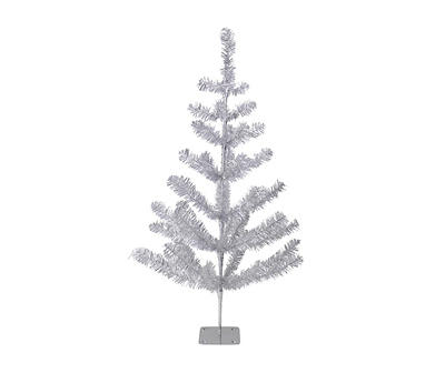 3' Silver Twig Pine Unlit Tinsel Christmas Tree