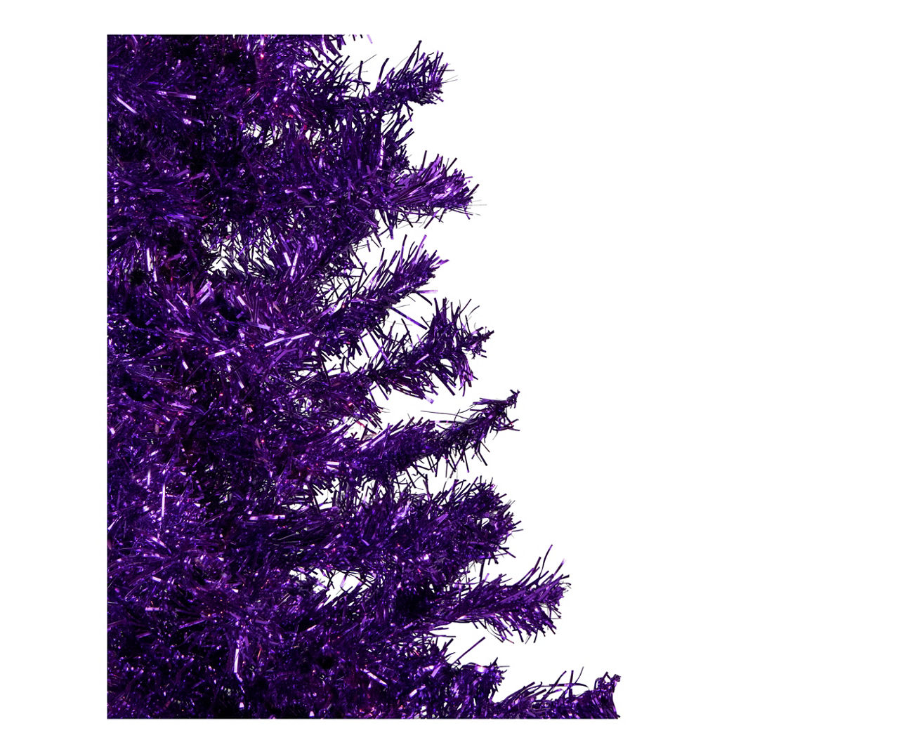 Northlight 4' Purple Unlit Tinsel Christmas Tree Big Lots