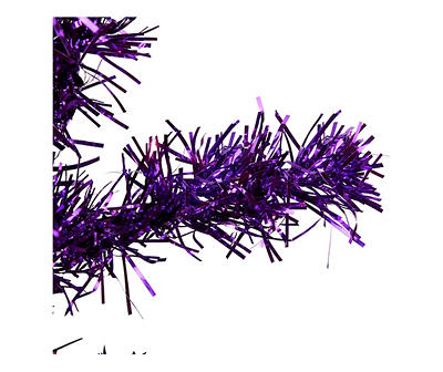 4' Purple Unlit Tinsel Christmas Tree