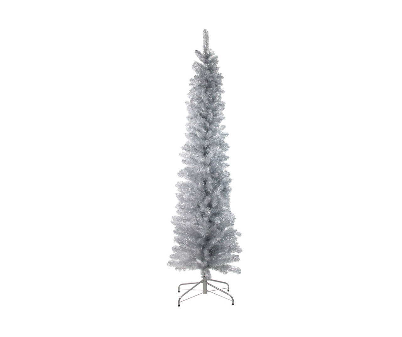 Northlight 6' Silver Pencil Unlit Tinsel Christmas Tree Big Lots