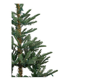 7.5' Nordmann Fir Pre-Lit LED Artificial Christmas Tree with Warm White Lights