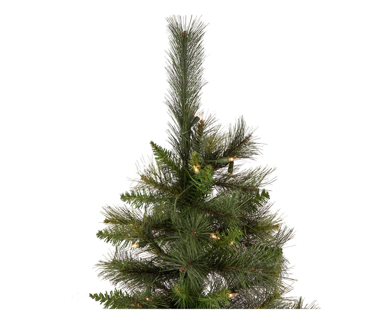 7.5' Pine Slim Half Wall Pre-Lit Artificial Christmas Tree with Clear Lights