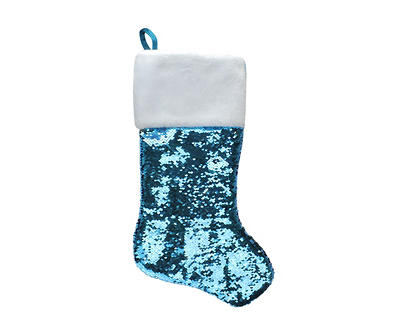 Blue & Silver Mermaid Sequin Stocking