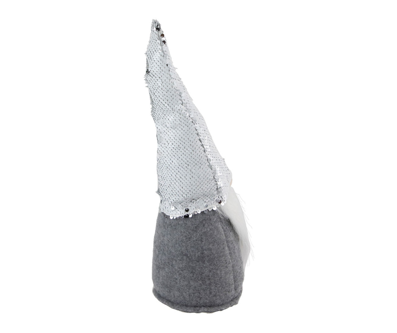 14" Silver & White Mermaid Sequin Gnome Tabletop Decor