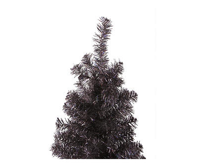 4' Brown Iridescent Slim Unlit Tinsel Christmas Tree