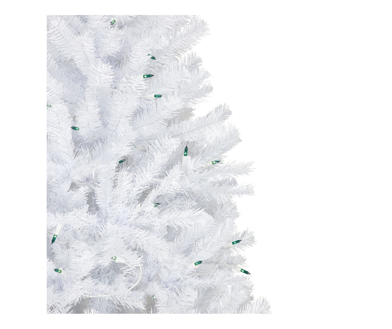 6.5' White Spruce Slim Pre-Lit Artificial Christmas Tree with Green Lights
