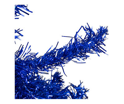 4' Blue Unlit Tinsel Christmas Tree