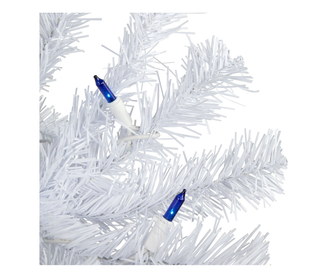 6.5' White Spruce Slim Pre-Lit Artificial Christmas Tree with Blue Lights