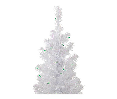 4' White Pine Pre-Lit Artificial Christmas Tree with Green Lights