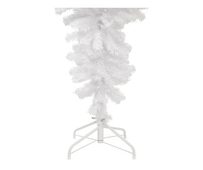 5.5' White Upside Down Spruce Unlit Artificial Christmas tree